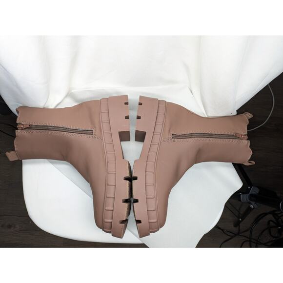 Forever 21 Chunky Chelsea Boots Womens 8 Brown Grunge Streetwear Rapper Vampire - Picture 6 of 8